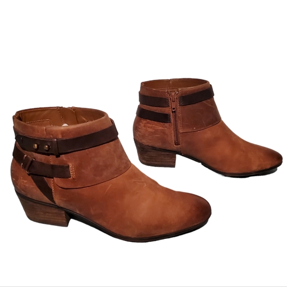 Clarks Brown Zip-Up Ankle Booties Boots Women's Size 7.5M - Picture 5 of 9